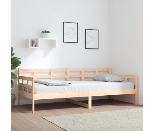 vidaXL Sofá cama madera maciza de pino 90x200 cm