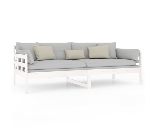 Sofá cama sin colchón madera maciza de pino blanco 90x200 cm