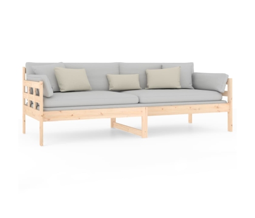 Sofá cama madera maciza de pino 80x200 cm