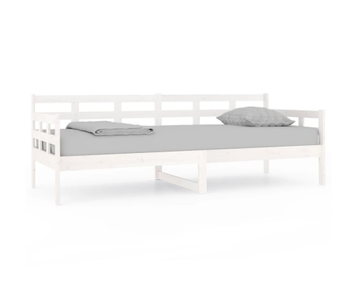 Sofá cama madera maciza de pino blanco 80x200 cm