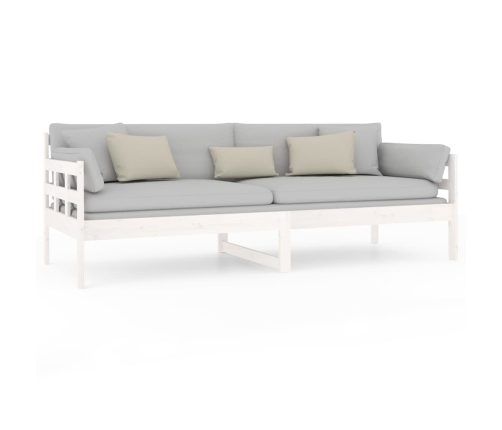 Sofá cama madera maciza de pino blanco 80x200 cm