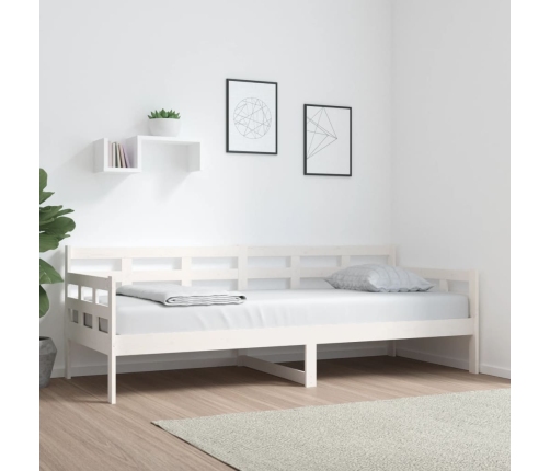 Sofá cama madera maciza de pino blanco 80x200 cm