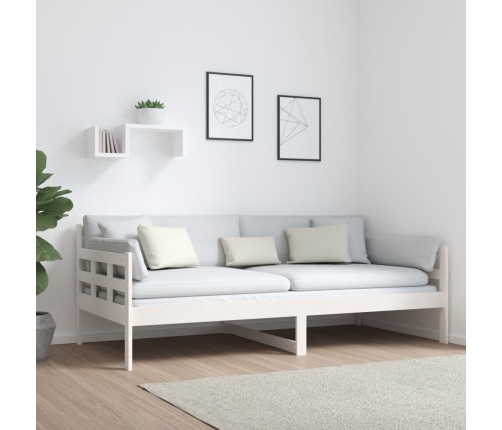 Sofá cama madera maciza de pino blanco 90x190 cm