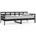 Sofá cama madera maciza de pino negro 90x190 cm