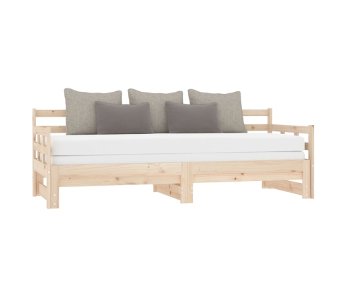 Sofá cama extraíble madera maciza de pino 2x(90x200) cm