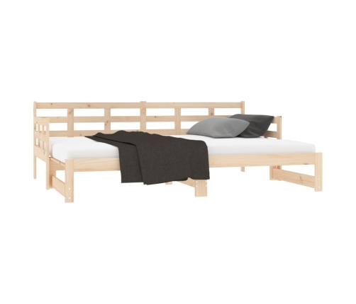 Sofá cama extraíble madera maciza de pino 2x(90x200) cm