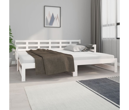 Sofá cama extraíble sin colchón blanco 2x(90x200) cm