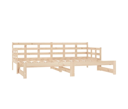 Sofá cama extraíble madera maciza de pino 2x(80x200) cm