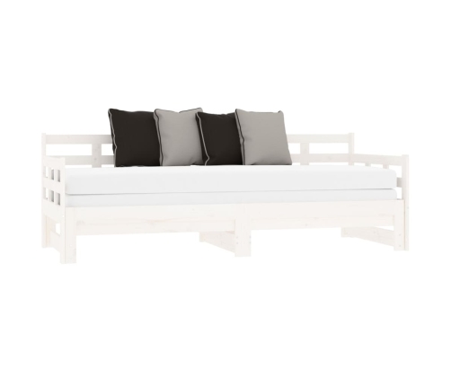 Sofá cama extraíble madera maciza de pino blanco 2x(80x200) cm