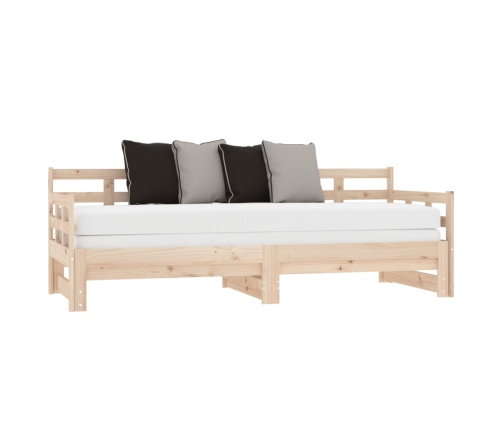 Sofá cama extraíble madera maciza de pino 2x(90x190) cm