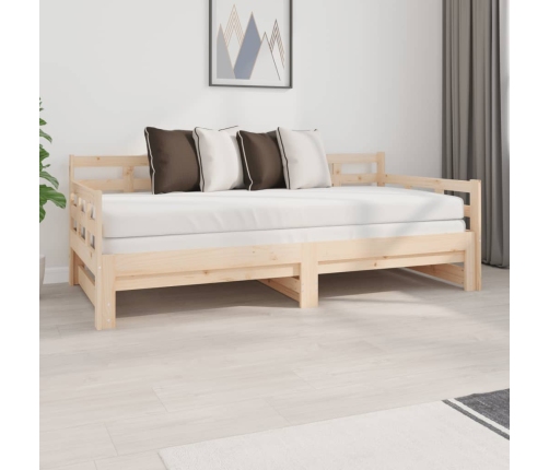 Sofá cama extraíble madera maciza de pino 2x(90x190) cm