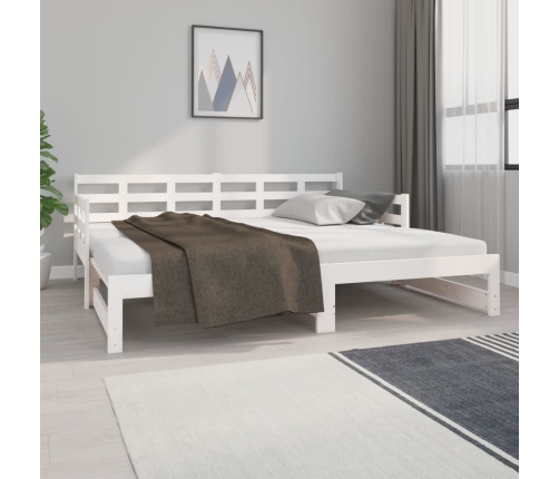 Sofá cama extraíble sin colchón blanco 2x(90x190) cm