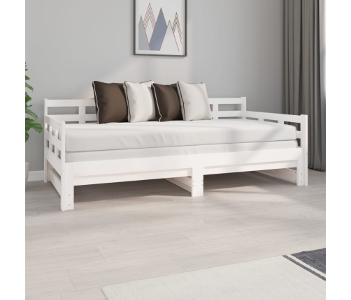 Sofá cama extraíble sin colchón blanco 2x(90x190) cm