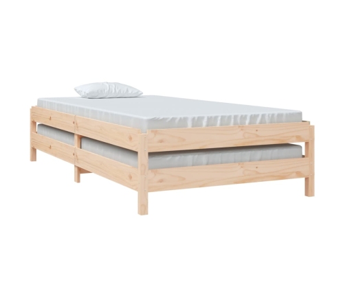 Cama apilable de madera pino maciza 100x200 cm