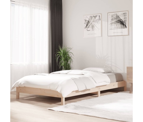 Cama apilable de madera pino maciza 100x200 cm