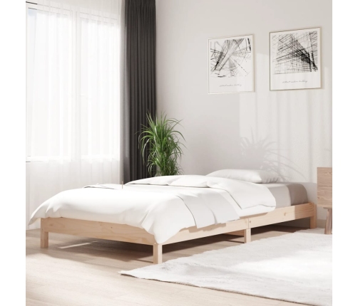 vidaXL Cama apilable de madera pino maciza 90x200 cm