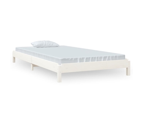 vidaXL Cama apilable de madera pino maciza blanco 90x200 cm