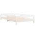 vidaXL Cama apilable de madera pino maciza blanco 90x200 cm