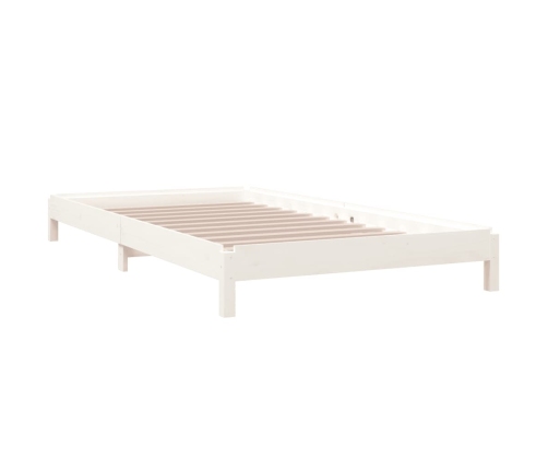 vidaXL Cama apilable de madera pino maciza blanco 90x200 cm