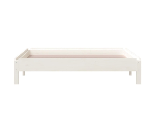 vidaXL Cama apilable de madera pino maciza blanco 90x200 cm