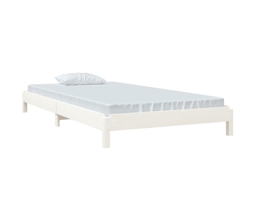 vidaXL Cama apilable de madera pino maciza blanco 80x200 cm