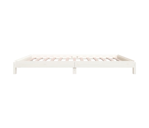 vidaXL Cama apilable de madera pino maciza blanco 80x200 cm