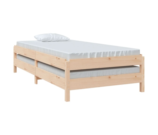 Cama apilable de madera pino maciza 80x200 cm