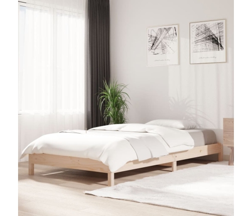 Cama apilable de madera pino maciza 80x200 cm