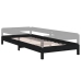 Cama apilable de madera pino maciza negro 90x190 cm