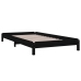 Cama apilable de madera pino maciza negro 90x190 cm