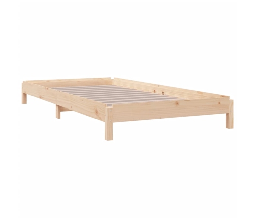 Cama apilable de madera pino maciza 75x190 cm