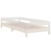 Cama apilable de madera pino maciza blanco 75x190 cm