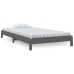 Cama apilable de madera pino maciza gris 75x190 cm