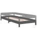 Cama apilable de madera pino maciza gris 75x190 cm