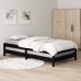 Cama apilable de madera pino maciza negro 75x190 cm