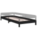 Cama apilable de madera pino maciza negro 75x190 cm