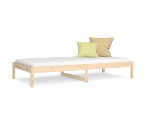 Sofá cama sin colchón madera maciza de pino 90x200 cm