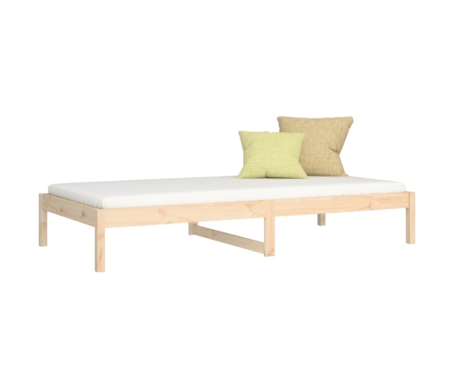 Sofá cama sin colchón madera maciza de pino 90x200 cm
