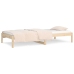Sofá cama sin colchón madera maciza de pino 90x200 cm