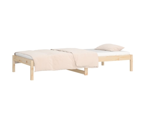 Sofá cama sin colchón madera maciza de pino 90x200 cm