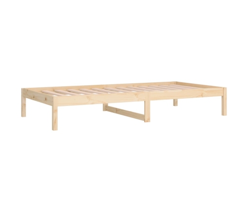 Sofá cama sin colchón madera maciza de pino 90x200 cm