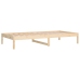 Sofá cama sin colchón madera maciza de pino 90x200 cm