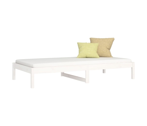 Sofá cama sin colchón madera maciza de pino blanco 90x200 cm