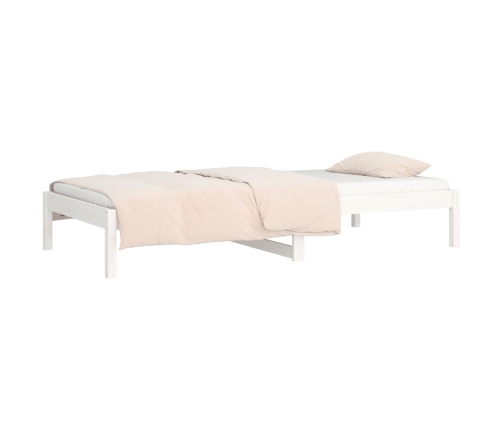 Sofá cama sin colchón madera maciza de pino blanco 90x200 cm