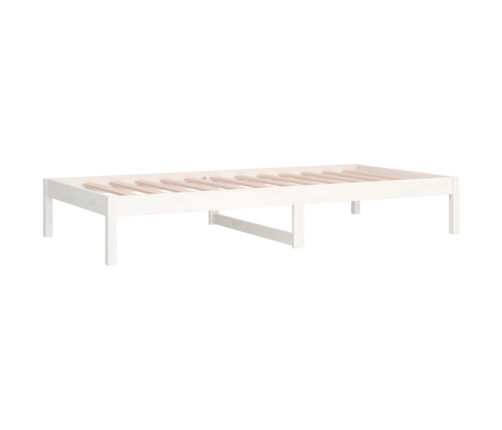 Sofá cama sin colchón madera maciza de pino blanco 90x200 cm