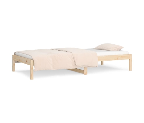 Sofá cama sin colchón madera maciza de pino 80x200 cm