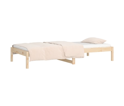 Sofá cama sin colchón madera maciza de pino 80x200 cm