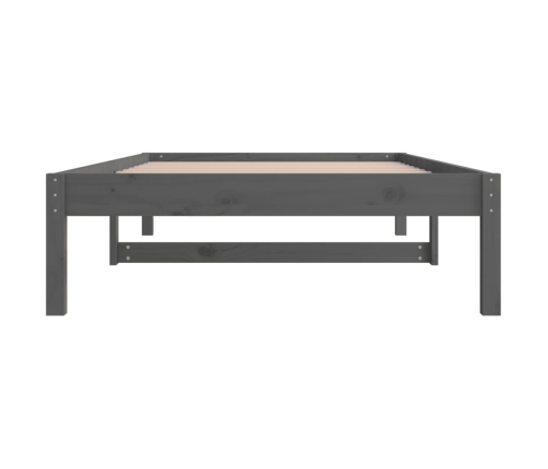 Sofá cama de madera maciza de pino gris 90x190 cm