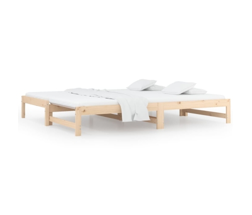 Sofá cama extraíble madera maciza de pino 2x(90x200) cm