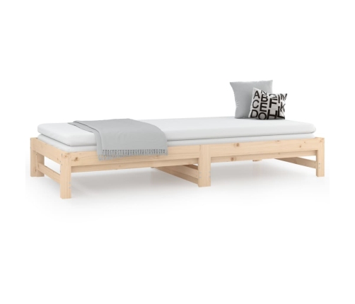 Sofá cama extraíble madera maciza de pino 2x(90x200) cm